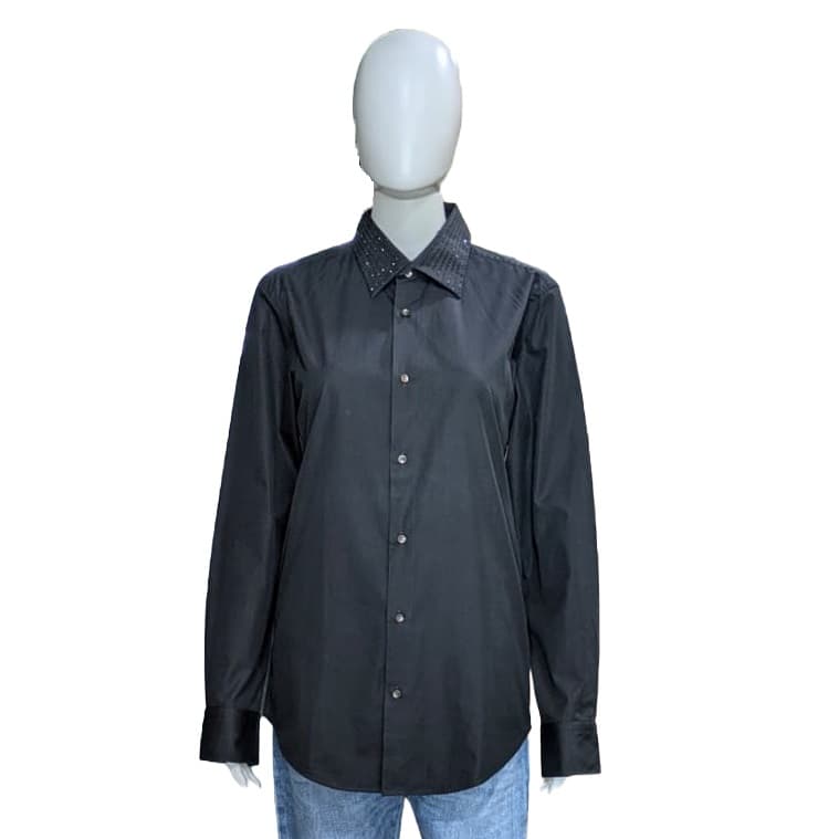 Hugo Boss Black Studded Collar Shirt