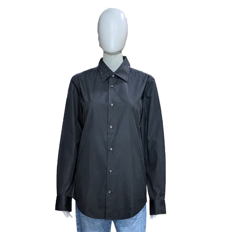 Hugo Boss Black Studded Collar Shirt-Hover-Image