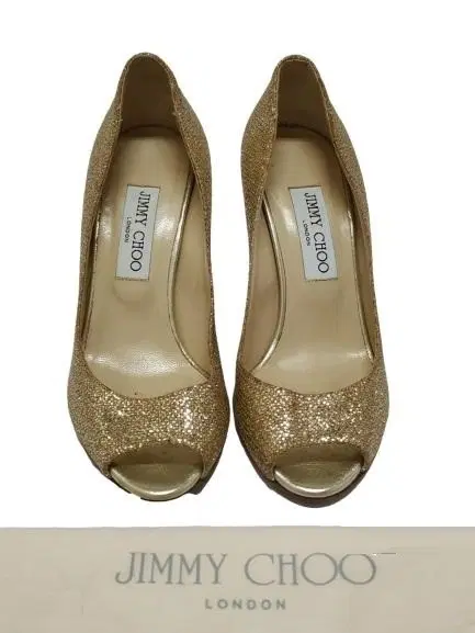Jimmy Choo Gold Shimmer Baxen Wedges Pumps-Hover-Image