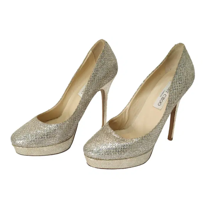 Jimmy Choo Metallic Silver Alex Platform Pumps-Hover-Image