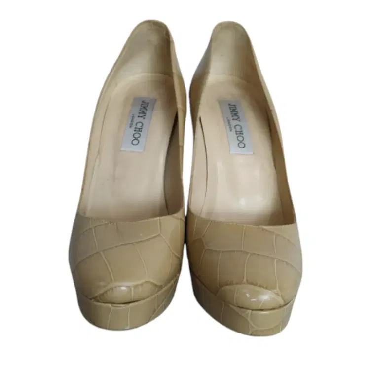 Jimmy Choo Croc-Print Leather Platform Pumps-Hover-Image