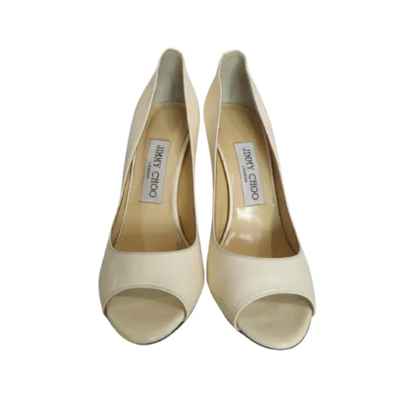 Jimmy Choo Nude Peep Toe Wedges