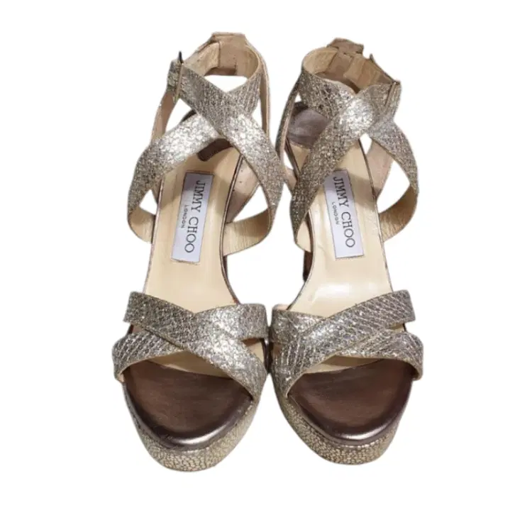Jimmy Choo Vamp Glitter Platform Sandals-Hover-Image