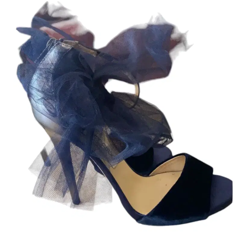 Jimmy Choo Lily 120 tulle bow Ankle Strap Sandal