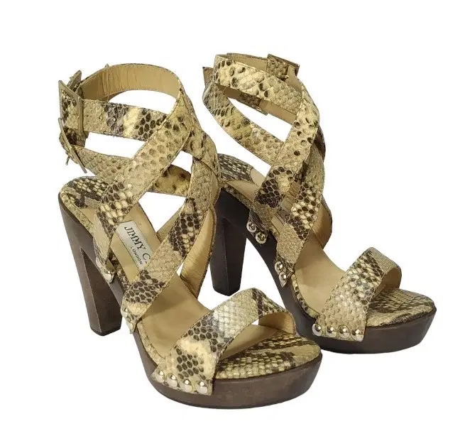 Jimmy Choo Python Embossed Sandals