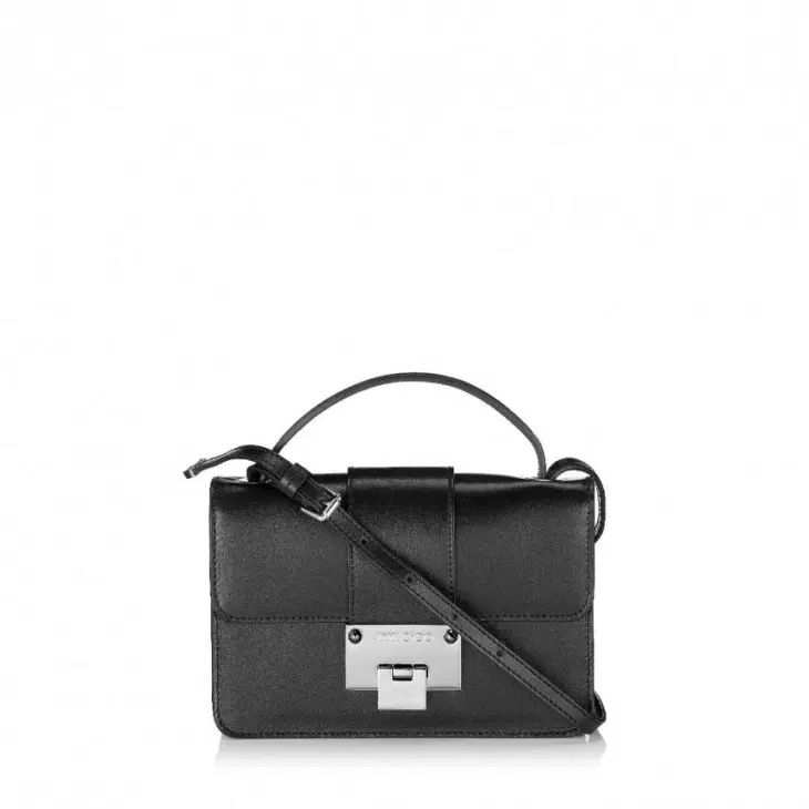Jimmy Choo Rebel Black Smooth Leather Cross Body Bag