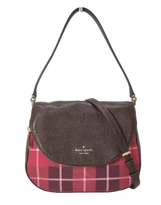 Kate Spade Leila Plaid Medium Flap Shoulder Bag-Hover-Image