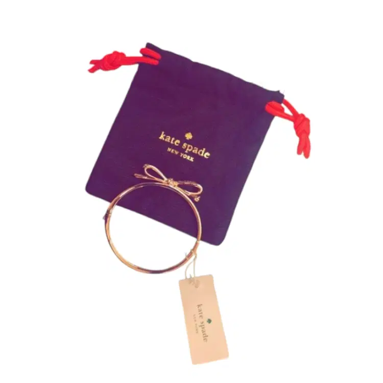 Kate Spade Gold Bow Bangle Bracelet-Hover-Image