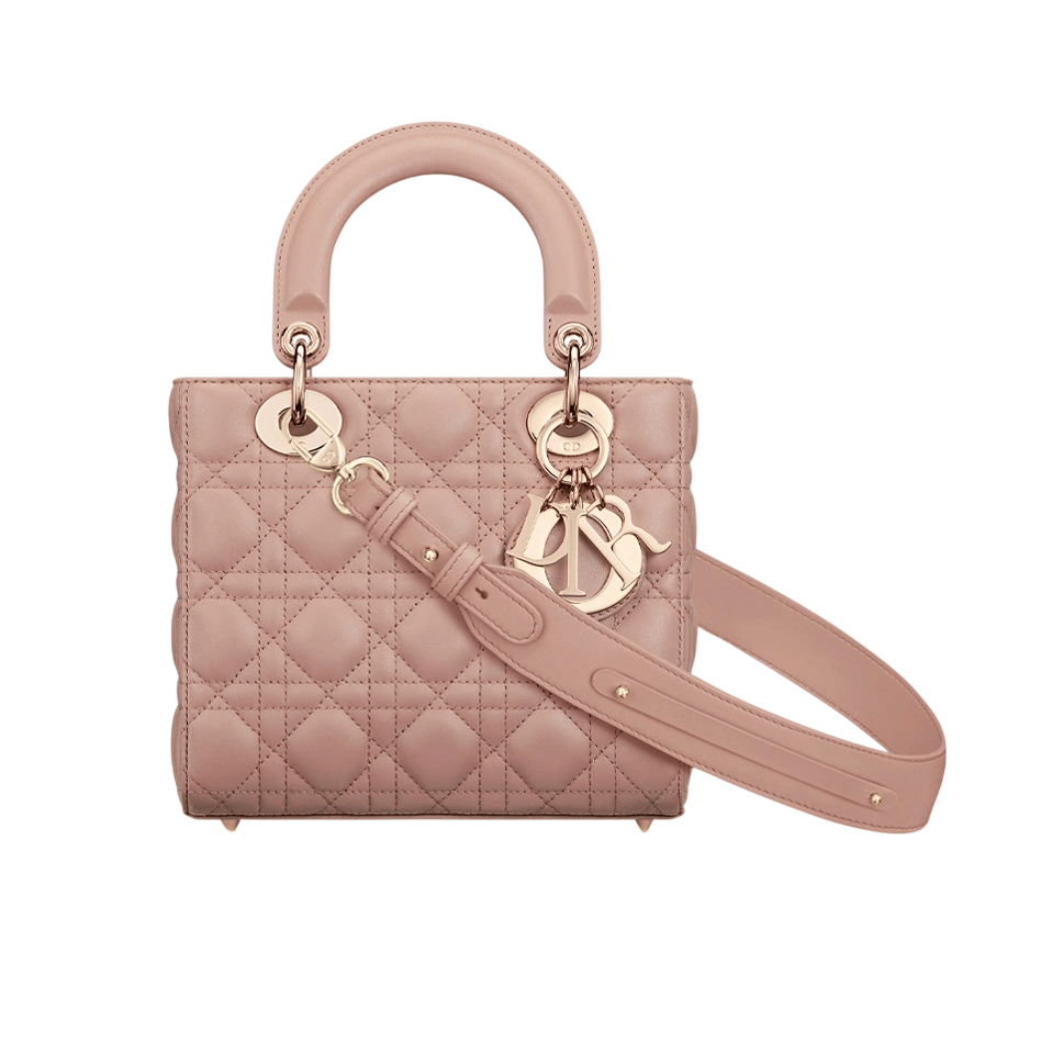 Lady Dior My ABCDior Bag In Blush Cannage Lambskin