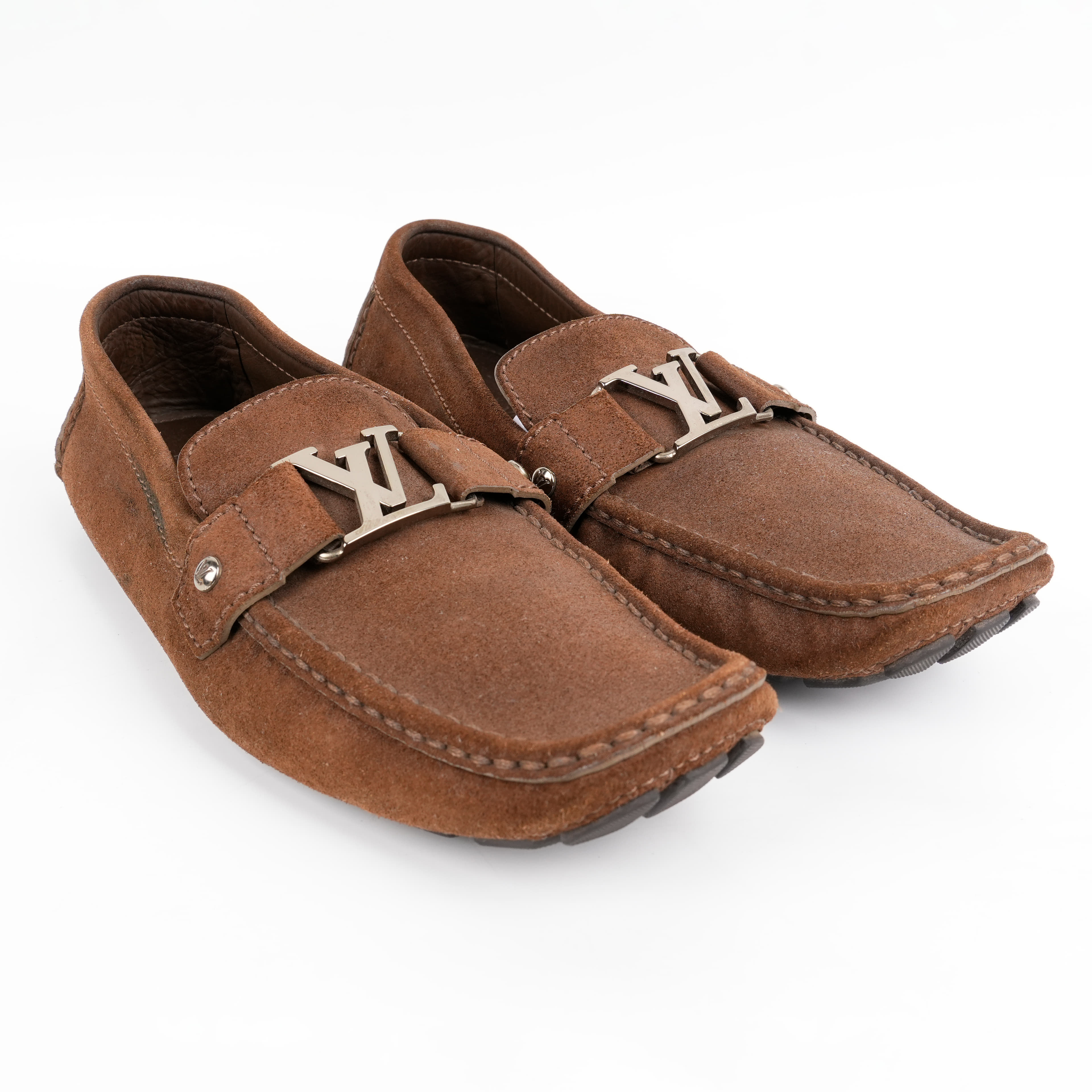 Louis Vuitton Brown Suede Monte Carlo Driving Loafer