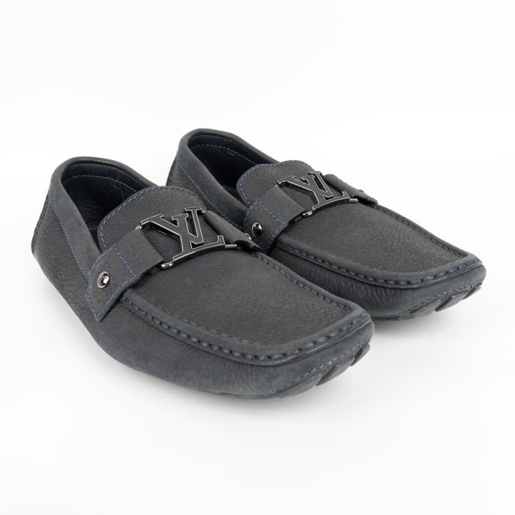 Louis Vuitton Navy Leather Monte Carlo Driving Loafer-Hover-Image