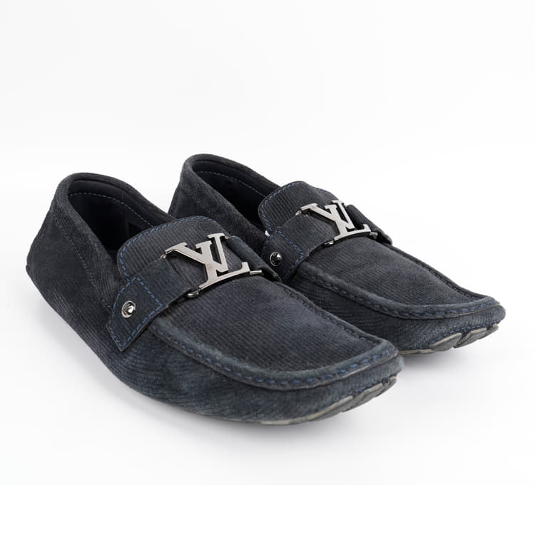 Louis Vuitton Navy Suede Lining Monte Carlo Loafer-Hover-Image