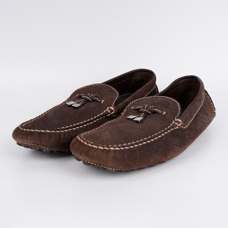 Louis Vuitton Brown Leather Monza Moccasin-Hover-Image