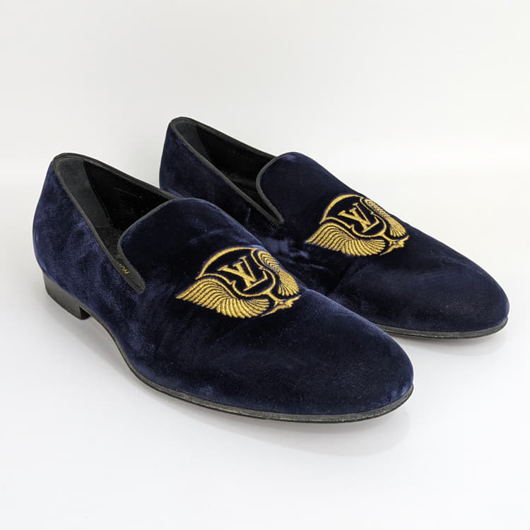 Louis Vuitton Slipper Auteuil Velvet Shoes, Size 6M-Hover-Image