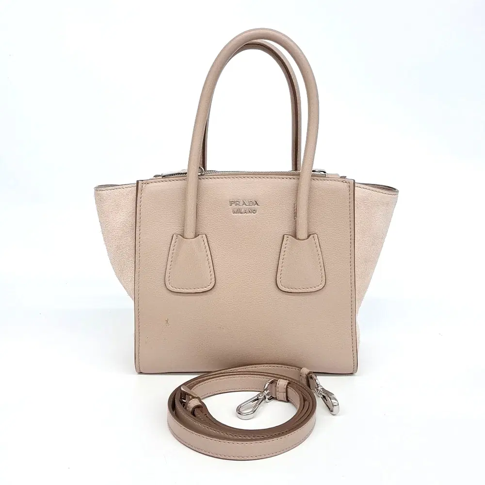 Prada Glacé Calf Tote and Shoulder Bag (1BA025)