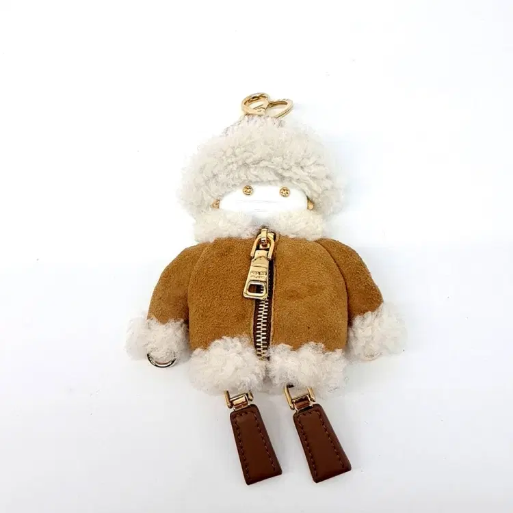 Prada Soft Robot Shearling Keychain (1TT181)-Hover-Image