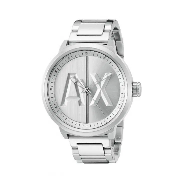 ARMANI EXCHANGE ATLC Three Hand Stainless Steel Watch - Silver-Tone -AX1364-Hover-Image