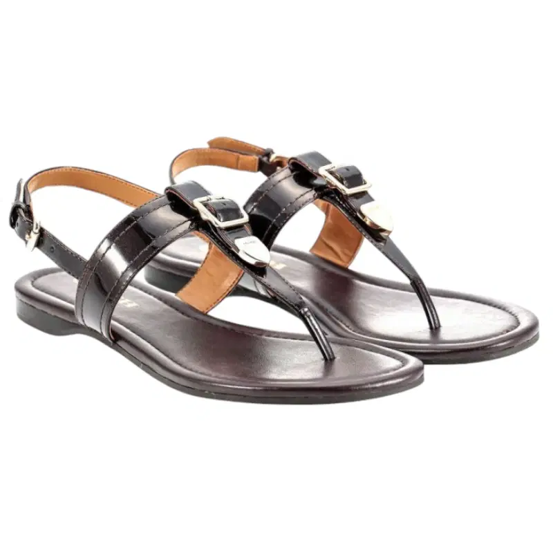 Coach Women Oxblood pearl Red 34a01561 Flat T-Bar Sandal