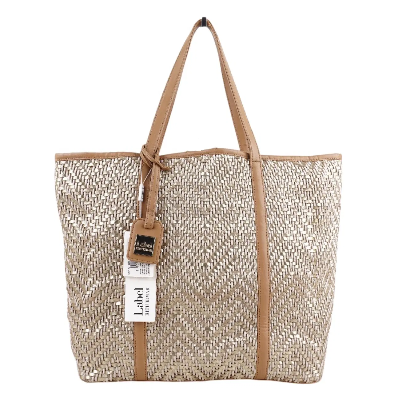 Ritu Kumar Golden Woven Shoulder Bag