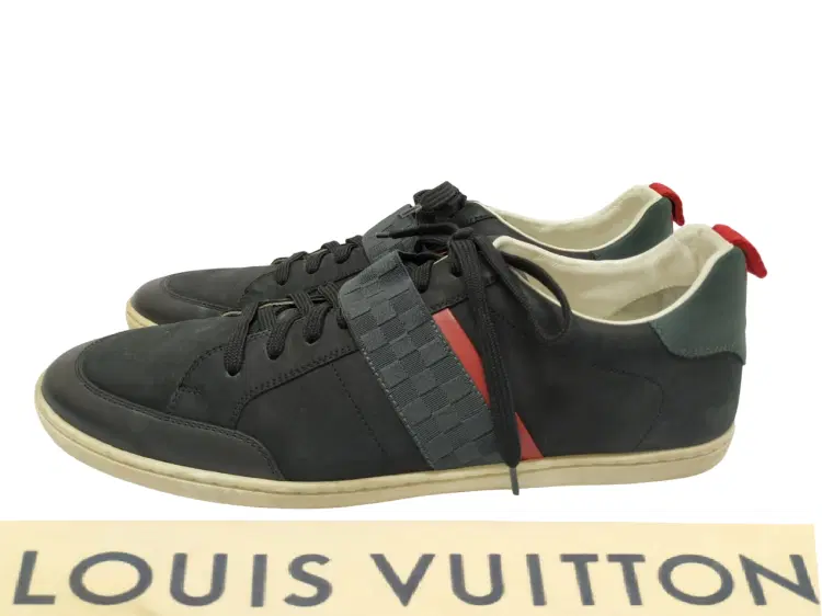 Louis Vuitton Black Damier Waterline Sneakers-Hover-Image