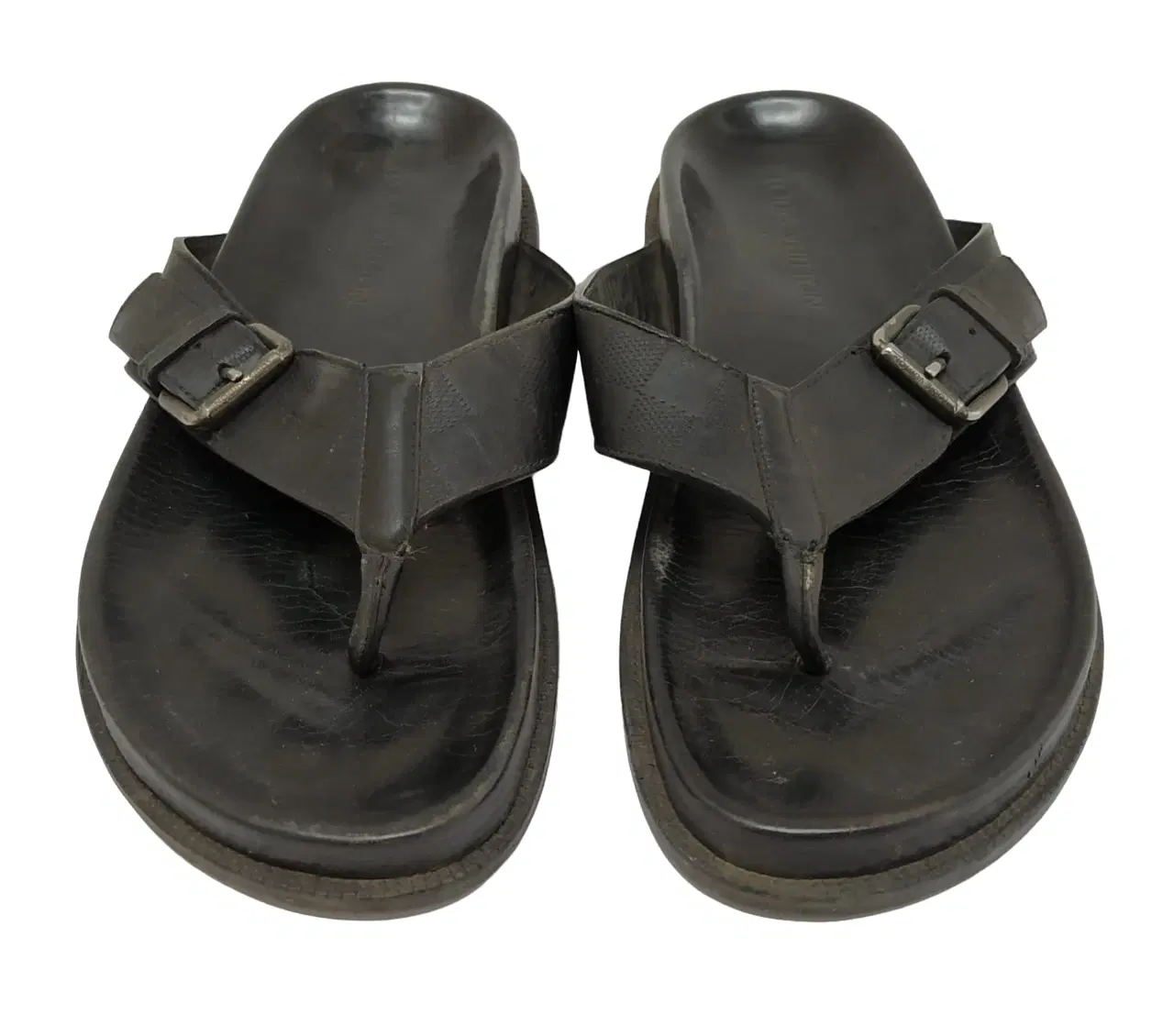 Louis Vuitton Black Leather Sandals