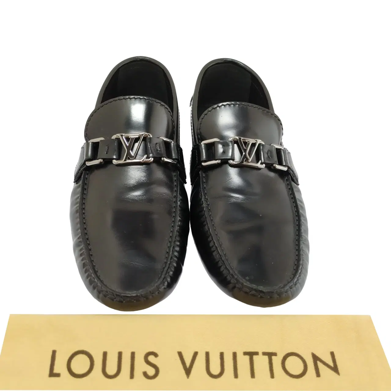Louis Vuitton Black LV Initials Hockenheim Moccasin