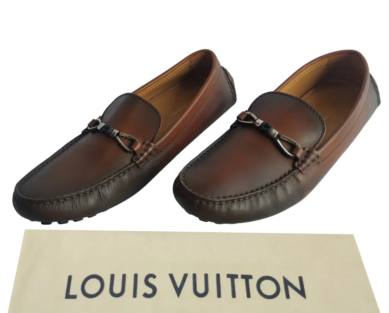 Louis Vuitton Braid Knot Detail Leather Loafers
