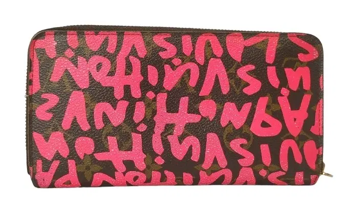 Louis Vuitton Pink Graffiti Stephen Sprouse Zippy Wallet-Hover-Image