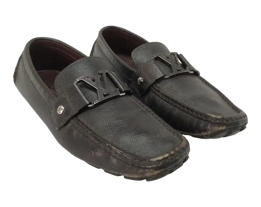 Louis Vuitton Black Leather Monte Carlo Loafers
