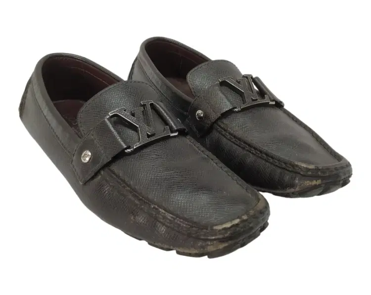 Louis Vuitton Black Leather Monte Carlo Loafers-Hover-Image