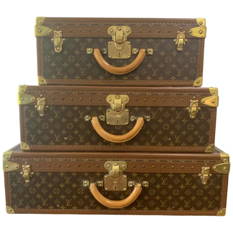 Louis Vuitton Vintage Monogram Canvas Alzer Hardsided Trunk Set of 3-Hover-Image