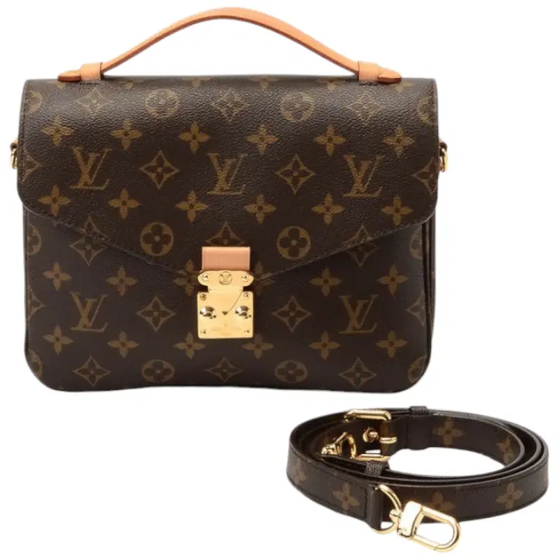 Louis Vuitton Pochette Metis Monogram Canvas Leather Crossbody Bag