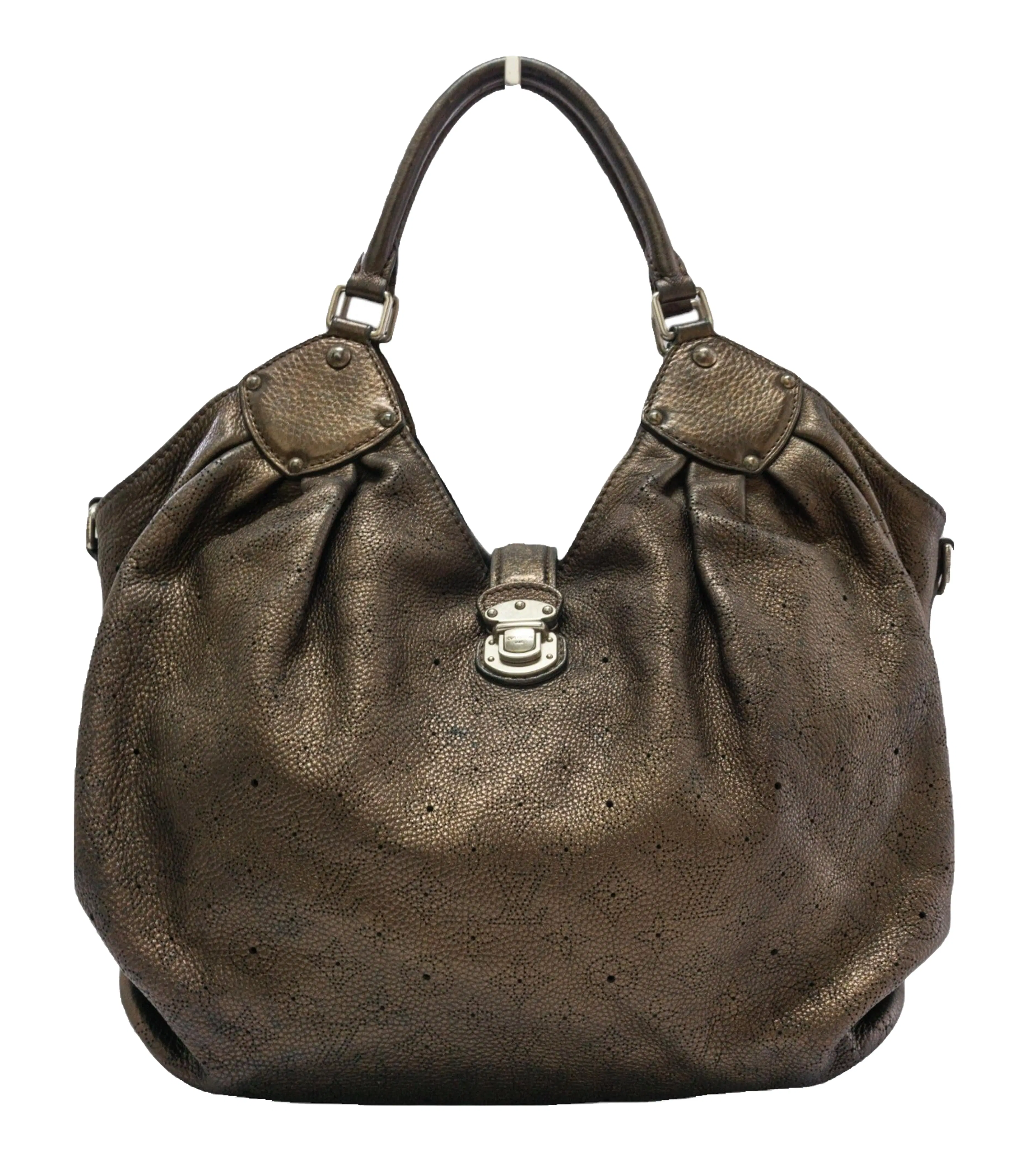 Louis Vuitton Metallic Mordore Monogram Mahina Leather Bag