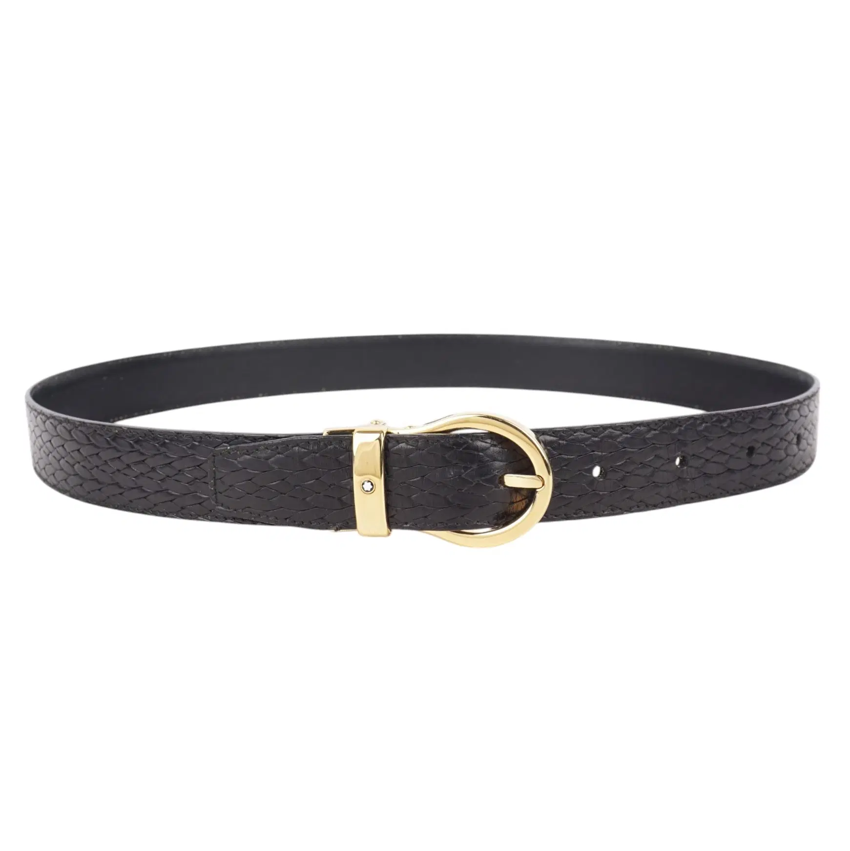 Mont Blanc Black/brown 30 mm reversible leather belt