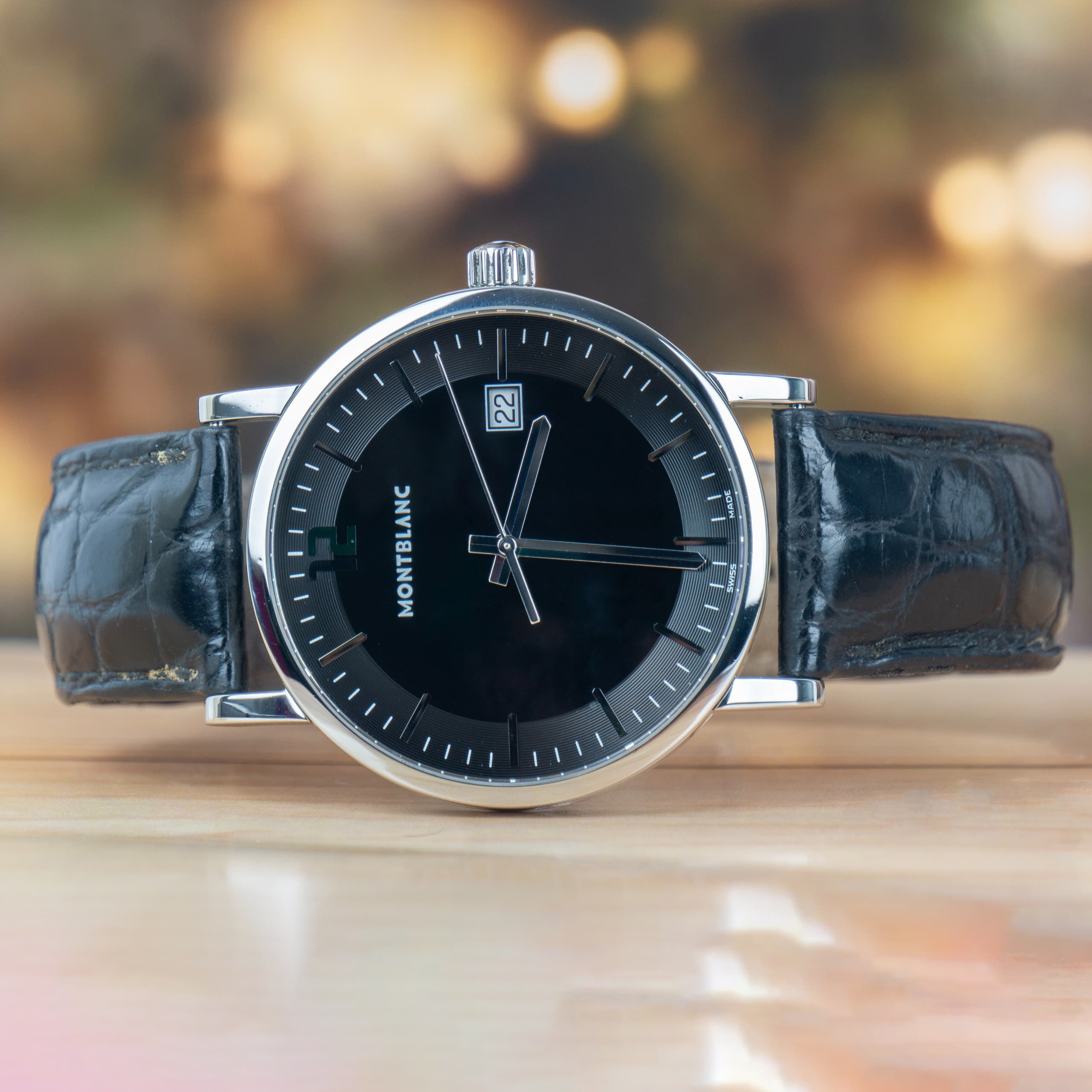 Mont Blanc 40mm Steel Quartz Watch