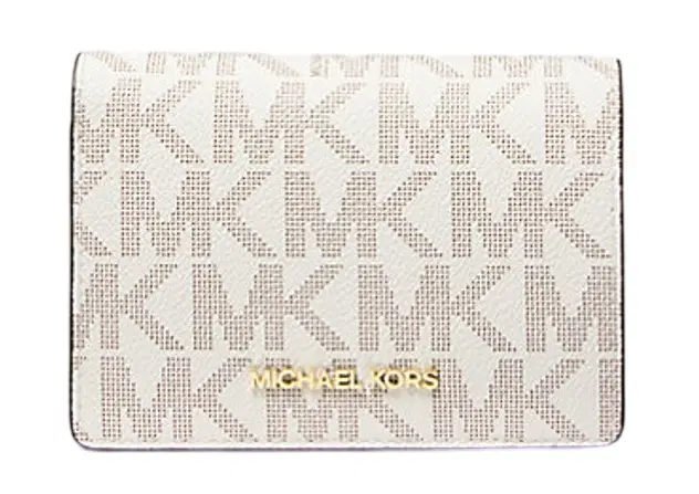 Michael Kors Jet Set Signature White Vanilla Wallet