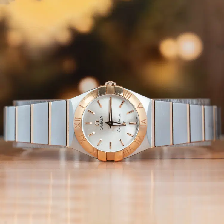 Omega Constellation 24MM  Rose Gold & Steel Quartz Watch-Hover-Image