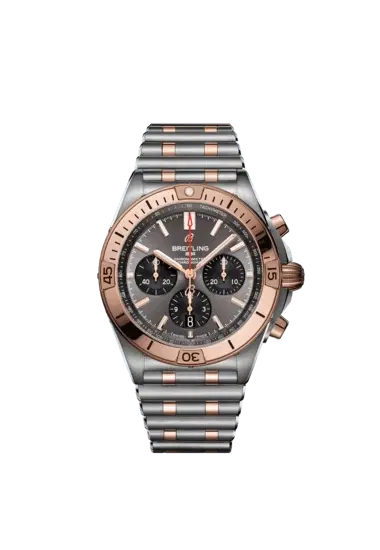 Breitling UB0134101B1U1 Chronomat B01 42 Stainless Steel and 18k Red Gold Anthracite grey dial