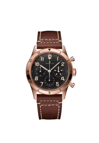 Breitling RB0920131B1X1 AVI 1953 Edition 18k Red Gold Black Dial 41mm