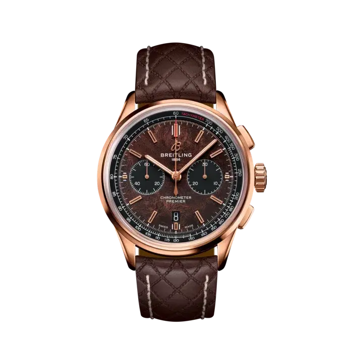 Breitling RB01181A1Q1X1 Premier B01 Chronograph 42 Bentley Centenary Limited Edition, 18k Red Gold Brown dial