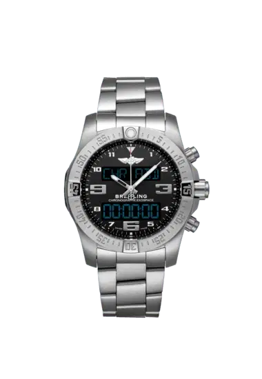 Breitling EB5510H11B1E1 Exospace B55 Brushed Finished Titanium "Volcano" Black Dial 46mm-Hover-Image