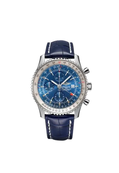 Breitling A24322121C1P1 Navitimer Chronograph GMT 46 Stainless Steel Blue Dial-Hover-Image