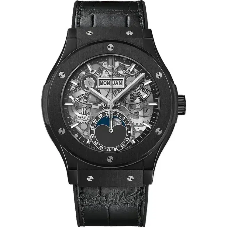 Hublot 547.cx.0170.lr Classic Fusion Aerofusion Moonphase 42mm Mens Watch Black Magic-Hover-Image