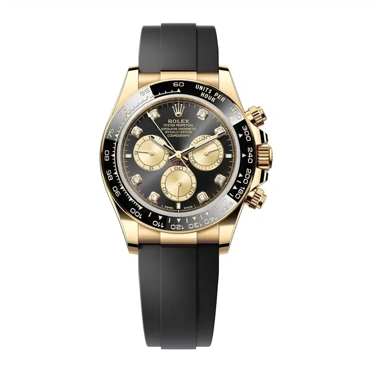 Rolex Daytona 126518ln-0006 Black Diamond Dial Oysterflex Band