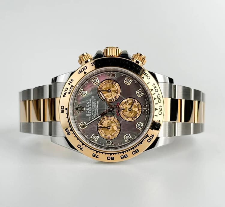 Rolex Daytona Yellow Gold/Steel Tahitian Mother of Pearl Diamond Dial Yellow Gold Bezel Oyster Bracelet 116503-Hover-Image