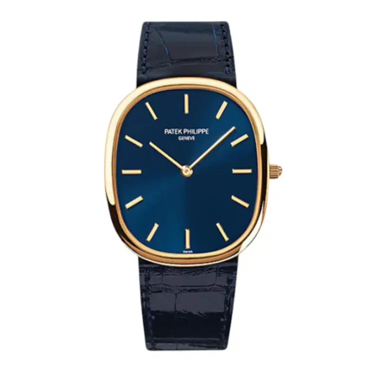 PATEK PHILIPPE Golden Ellipse 18kt Yellow Gold Blue Men's Watch-Hover-Image