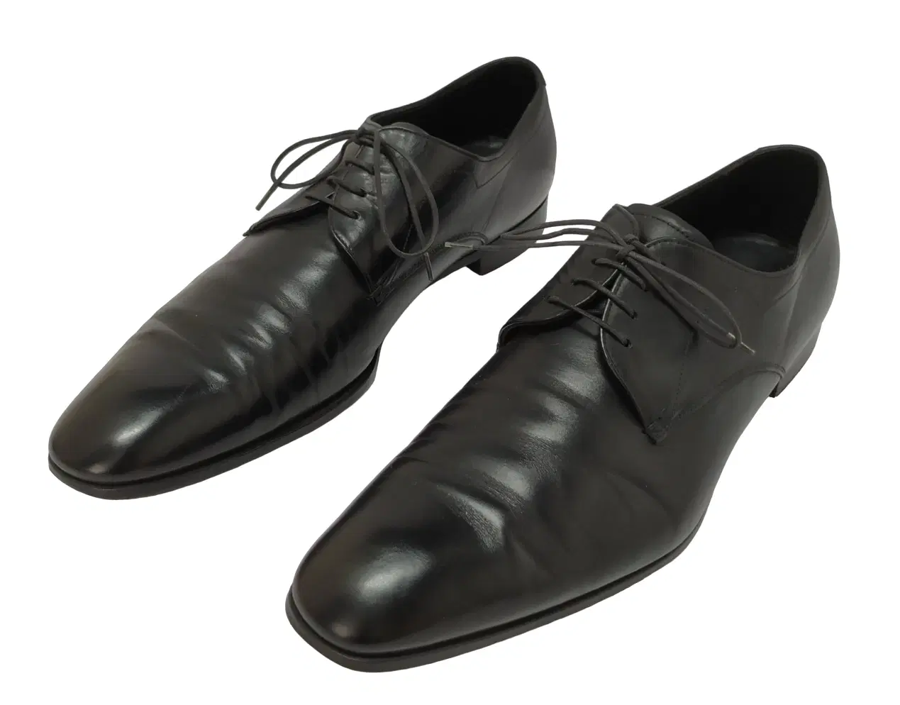 Prada Black Leather Dress Shoes