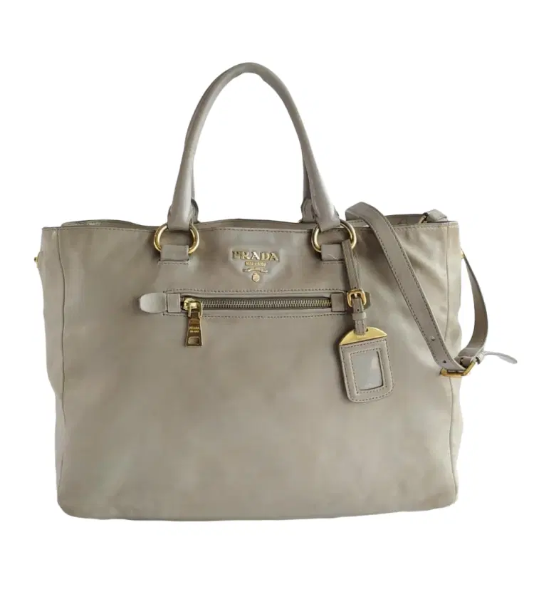 Prada Pomice Soft Calfskin Leather Tote-Hover-Image