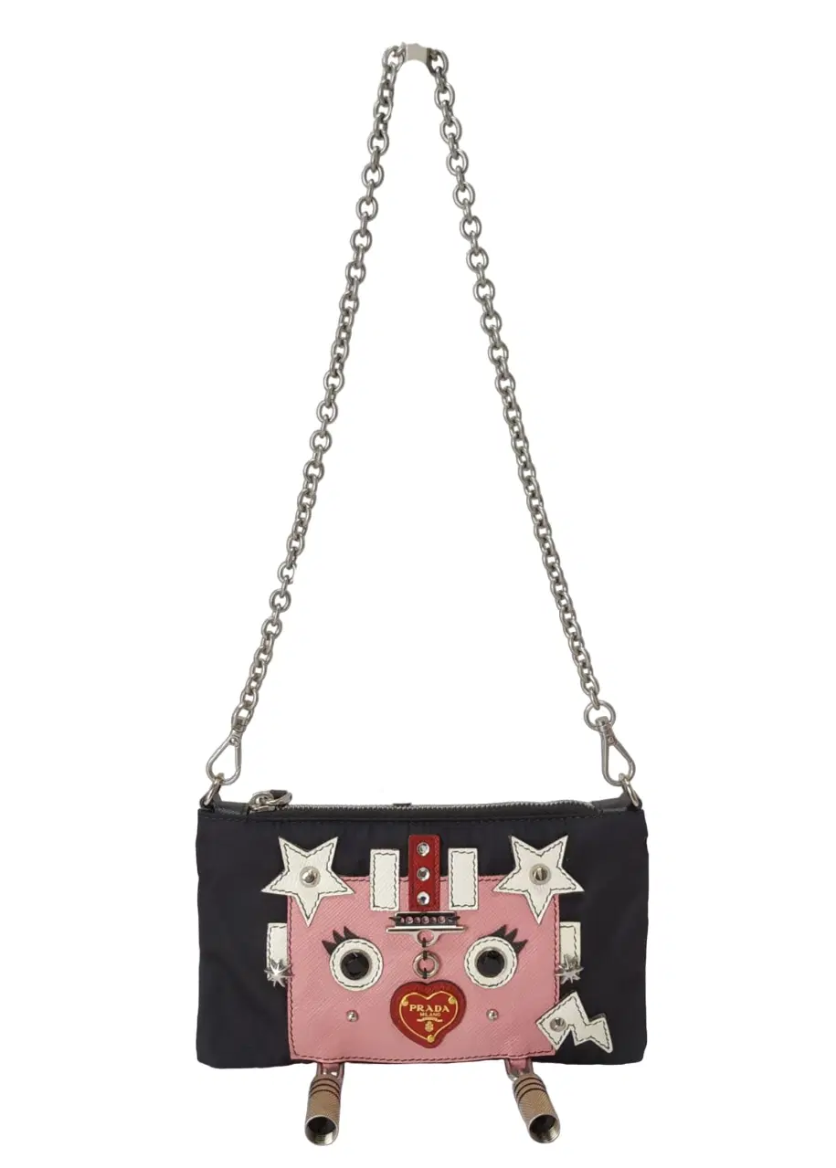Prada Robot Chain Crossbody Pouch