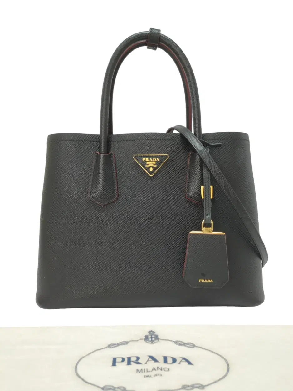 Prada Black Saffiano Cuir Leather Tote